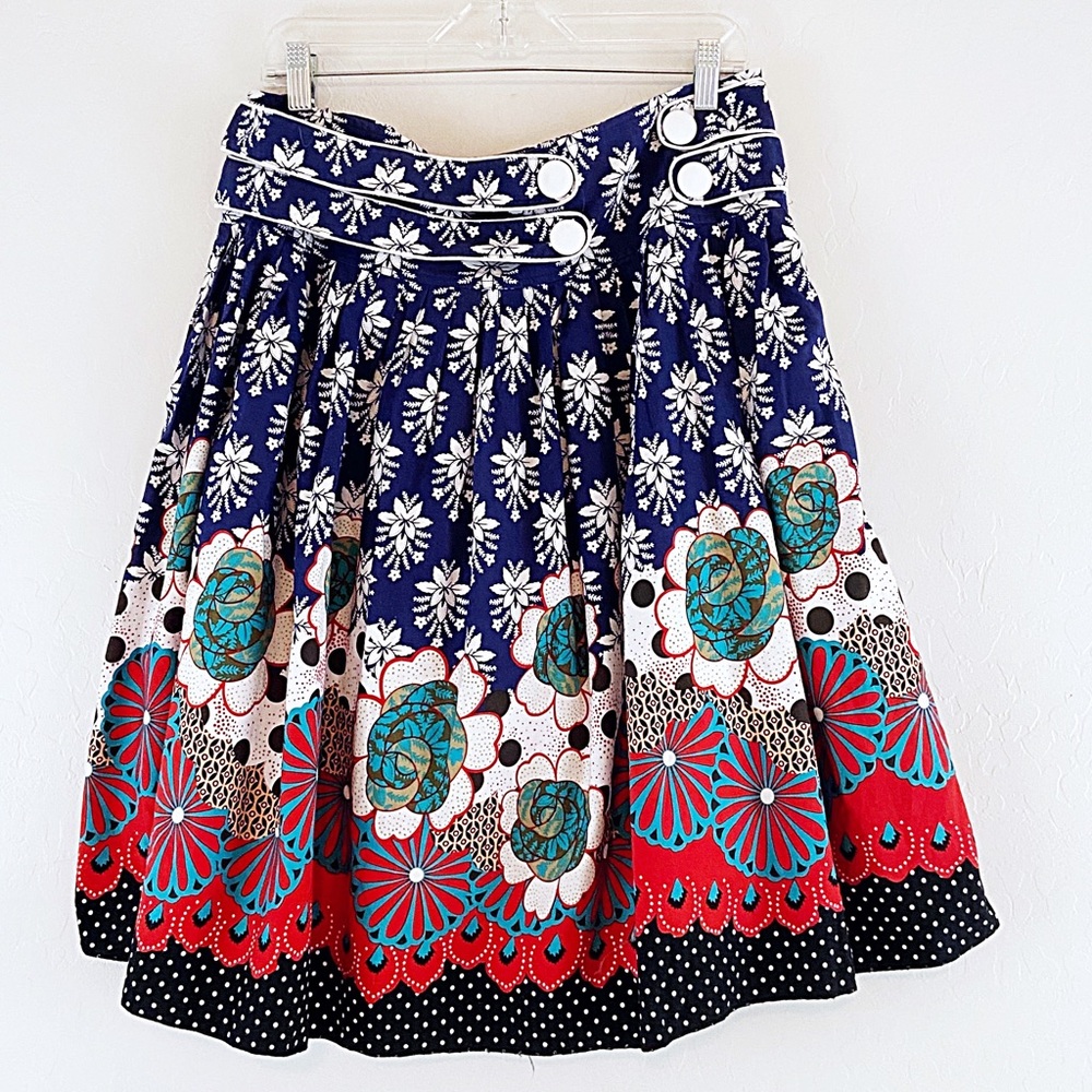 Down East Full Skirt Below Knee Spring Floral Size XL